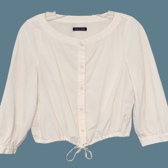 Anthropologie M.D.S. Italian Cotton crop top - Picture 1 of 7